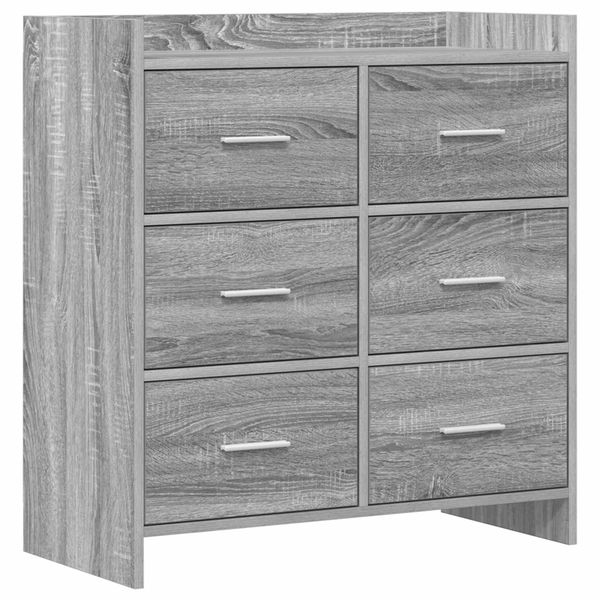 vidaXL Servírovacia skriňa Sivý Sonoma 75 x 33 x 80 cm