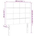 vidaXL Čelo postele s LED zelené 100x5x118/128 cm látka