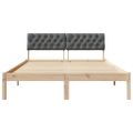 vidaXL Rám postele hnedá a tmavosivá 150 x 200 cm Borovicový masív