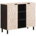 vidaXL Servírovacia skriňa Biele umývanie dokončenie 90 x 33 x 75 cm