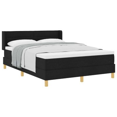 vidaXL Posteľ s pružinovým rámom s matracmi Čierny 200 x 160 cm látka