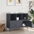 vidaXL Komoda antracitová 100,5x39x79 cm oceľ