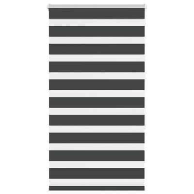 vidaXL Zebra roleta čierna 85x150 cm šírka látky 80,9 cm polyester