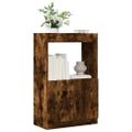vidaXL Vysoká skrinka dymový dub 63x33x100 cm kompozitné drevo