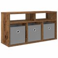 vidaXL Nízka skriňa so zásuvkou Staré drevo 72 x 22,5 x 38 cm