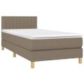 vidaXL Boxspring posteľ s matracom sivohnedý 100x200 cm látka