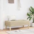 vidaXL lavička s vankúšom Krémová 113 x 57 x 39 cm látka