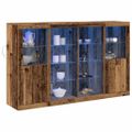 vidaXL LED komoda Staré drevo 163 x 37 x 100 cm Kompozitné drevo