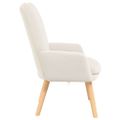 vidaXL kreslo Krémová 63 x 67 x 94 cm Tkanina z ovčej vlny a plywood