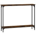vidaXL Konzolový stolík dymový dub 100x22,5x75 cm kompozitné drevo