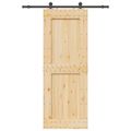 vidaXL Posuvné dvere NARVIK Prírodná a čierna 85 x 210 cm (152,5 cm)