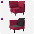 vidaXL Sofa s úložným priestorom Víno červené Zamat
