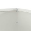 vidaXL Obrubník trávnika 6 ks 50 x 50 x 13 cm Oceľ Biela