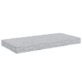 vidaXL Plávajúce nástenné police 2 ks betónové sivé 50x23,5x3,8 cm MDF