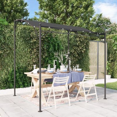vidaXL Strieška antracitová 2x2,3 m 180 g/m² látka a oceľ
