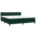 vidaXL Box Spring Posteľ s matracom Tmavo zelená 200x210 cm Zamat