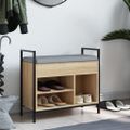 vidaXL Lavička na topánky dub sonoma 65,5x32x57,5 cm kompozitné drevo