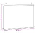vidaXL Magnetická biela tabuľa 40x30x1,7 cm hliník