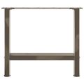 vidaXL Nohy konferenčného stolíka, prírodná oceľ, 2 ks, 50 x (42-43) cm, oceľ