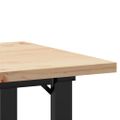 vidaXL Jedálenský stolík v tvare O 50x50x75,5 cm borovica a oceľ