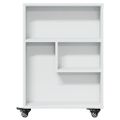 vidaXL Úzky úložný vozík biely 48x13x68 cm kompozitné drevo