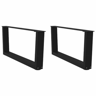 vidaXL Nohy konferenčného stolíka v tvare V, 2 ks, čierne, 70 x (30-31,3) cm, oceľové