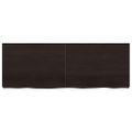 vidaXL Stolová doska tmavohnedá 140x50x(2-6) cm ošetrený dubový masív