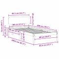 vidaXL Rám postele Včelí hnedý 80 x 200 cm Masívne borovicové drevo