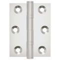 vidaXL Pánt 2 ks Strieborná 50 x 38 x 1,3 mm Oceľ
