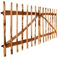 vidaXL Dvojkrídlová brána, impregnované lieskové drevo 300x150 cm