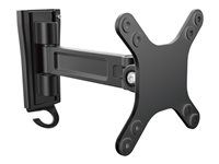 Single Swivel - Supports Monitors 13" to 34" - VESA Monitor Wall Mount Bracket - Black (ARMWALLS) - Nastaviteľné rameno (montážna doska) - pre monitor/plochý panel - hliník - čierna - veľkosť obrazovky: 13"-34"