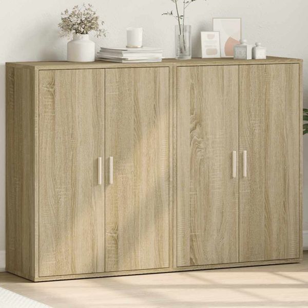 vidaXL Komody 2 ks dub sonoma 60x31x84 cm kompozitné drevo