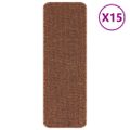 vidaXL Protišmykové schodové rohože 15 ks 60 x 25 cm Žltá PP