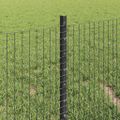 vidaXL Zvarené pletivo s podperami 25 x 0,4 m PVC potiahnutá oceľ Sivá