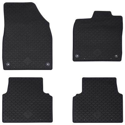 vidaXL Autokoberec 4 pcs Čierny vhodné pre VW ID.3 2019- Guma