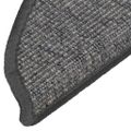 vidaXL Schodové rohože 15 ks 56x17x3 cm béžovo-sivé polkruhové