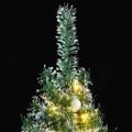 vidaXL Umelý vianočný stromček 300 LED, súprava gulí a sneh 180 cm