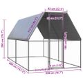 vidaXL Vonkajšia klietka pre sliepky 2x4x2 m pozinkovaná oceľ