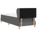 vidaXL Posteľ s pružinovým rámom Tmavo šedá 80 x 200 cm látka