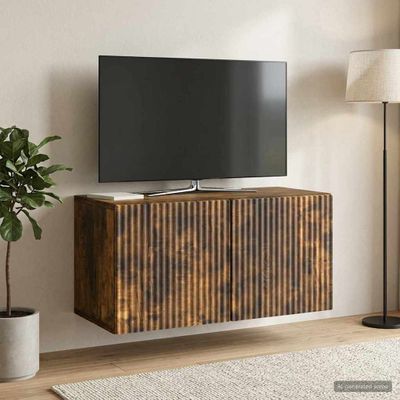 vidaXL Nástenná TV skrinka 59,5 x 31 x 30 cm Dymový dub