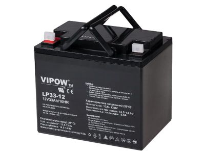 Olověná batéria 12V / 33Ah VIPOW bezúdržbový akumulátor