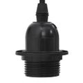 vidaXL Závesná lampa s 5 objímkami E27 čierny kov