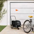 vidaXL Príves na bicykel pre domáce zvieratá, čierny, oxfordská látka a železo