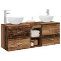 vidaXL Set kabinetov do kúpeľne 3 ks Staré drevo 49,5 x 41 x 64,5 cm