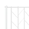vidaXL Kovové náhradné čelo postele biele 120 cm