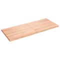 vidaXL Stolová doska svetlohnedá 140x60x(2-4)cm ošetrený masív hrany