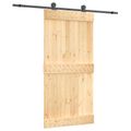 vidaXL Posuvné dvere 100 x 210 cm Prírodná a čierna