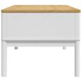vidaXL Konferenčný stolík FLORO biely 99x55,5x45 cm masívna borovica
