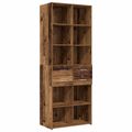 vidaXL Úložný kabinet so policami Staré drevo 70 x 42,5 x 225 cm
