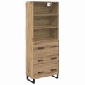 vidaXL Highboard 2 ks Remeselný dub 69,5 x 34 x 180 cm